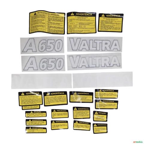 JOGO DECALQUE VALTRA TM A650 TM A650 3022719 Imagem JOGO DECALQUE VALTRA TM A650 TM A650 3022719