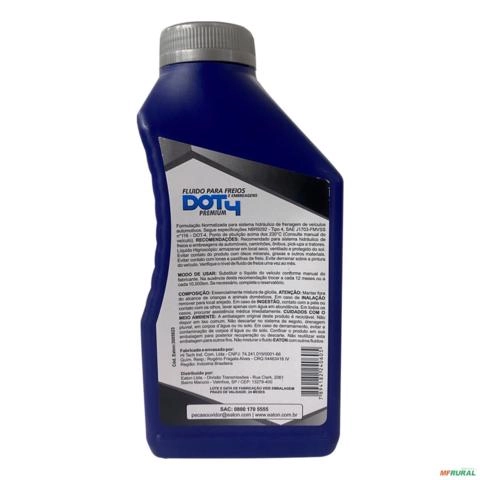 ÓLEO DE FREIO FLUÍDO 500 ML DOT 4 DOT4 500ML 3023390 Imagem ÓLEO DE FREIO FLUÍDO 500 ML DOT 4 DOT4 500ML 3023390