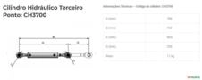 CILINDRO HIDRÁULICO TERCEIRO PONTO PARA TRATOR BOVENAU CH3700 - 700MM 3024031 Imagem CILINDRO HIDRÁULICO TERCEIRO PONTO PARA TRATOR BOVENAU CH3700 - 700MM 3024031