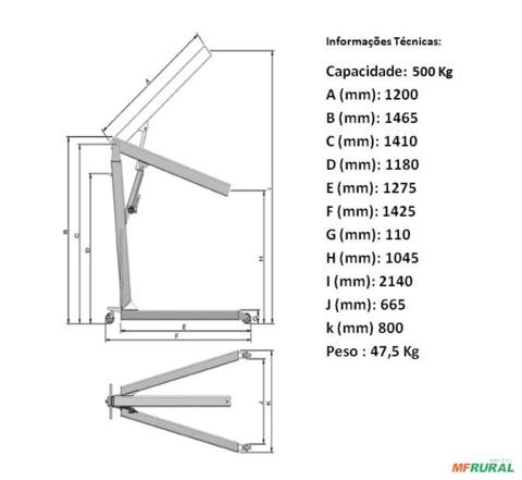 GUINCHO HIDRAULICO BOVENAU 500 KG 3025848 Imagem GUINCHO HIDRAULICO BOVENAU 500 KG 3025848