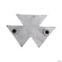 EMBLEMA TRIANGULO MASSEY EM ALUMINIO 6261548M1 3036984 Imagem EMBLEMA TRIANGULO MASSEY EM ALUMINIO 6261548M1 3036984