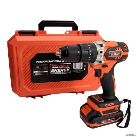 FURADEIRA E PARAFUSADEIRA DE IMPACTO 1/2 BRUSHLESS COM BATERIA 21V 2A TORQUE 65N FP65 VULCAN TRENT 85307 3044175 Imagem FURADEIRA E PARAFUSADEIRA DE IMPACTO 1/2 BRUSHLESS COM BATERIA 21V 2A TORQUE 65N FP65 VULCAN TRENT 85307 3044175