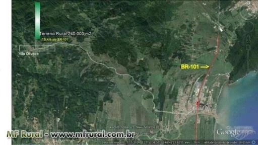 Terreno rural em Tijucas - SC com 24 hectares
