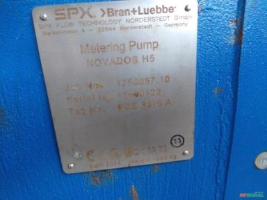 BOMBA DOSADORA SPX FLOW - MOD. NOVADOS H5 1.000 Bar - 22.000 Lts/h Imagem BOMBA DOSADORA SPX FLOW - MOD. NOVADOS H5 1.000 Bar - 22.000 Lts/h