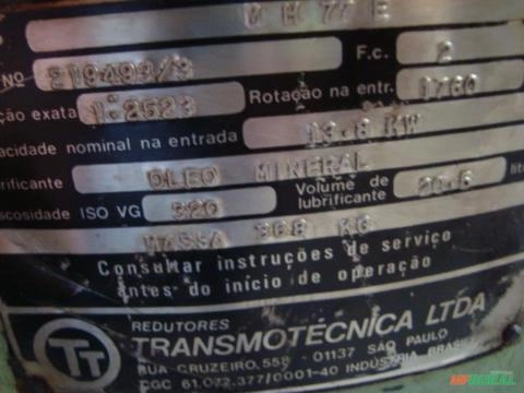 REDUTORA 1 X 25 PARA MISTURADOR DISGESTOR VERTICAL 20 HP TRANSMOTÉCNICA Imagem REDUTORA 1 X 25 PARA MISTURADOR DISGESTOR VERTICAL 20 HP TRANSMOTÉCNICA