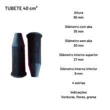 Tubete para mudas 40cm³