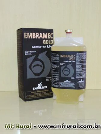 EMBRAMEC GOL IVERMECTINA 3,6% SEM CARRAPATOS VERMES E BERNES - CAIXA C/ 06 FRS