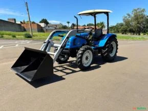 Trator LS Tractor U60 4X4 2016 com conjunto de concha dianteira Marispan nova