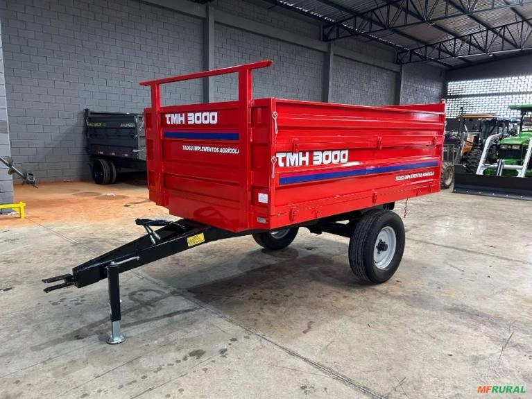 Carreta Metálica Agrícola basculante hidráulica nova Tadeu TMH 3000 Imagem Carreta Metálica Agrícola basculante hidráulica nova Tadeu TMH 3000