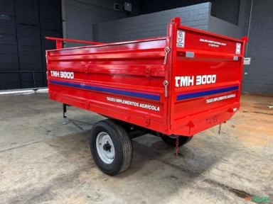 Imagem Carreta Metálica Agrícola basculante hidráulica nova Tadeu TMH 3000 Imagem Carreta Metálica Agrícola basculante hidráulica nova Tadeu TMH 3000