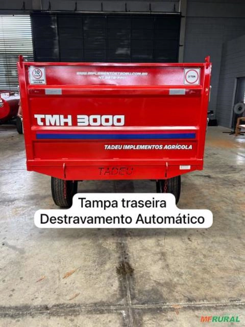 Imagem Carreta Metálica Agrícola basculante hidráulica nova Tadeu TMH 3000 Imagem Carreta Metálica Agrícola basculante hidráulica nova Tadeu TMH 3000