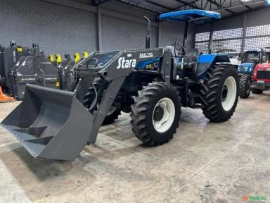 Trator New holland TS6020 4X4 Ano 2011 com concha dianteira Stara Imagem Trator New holland TS6020 4X4 Ano 2011 com concha dianteira Stara