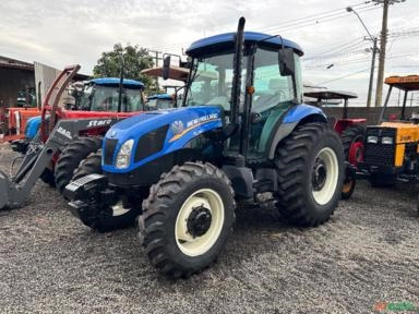Trator New Holland TL75E 4x4 Ano 2019 Cabine de Fábrica Imagem Trator New Holland TL75E 4x4 Ano 2019 Cabine de Fábrica