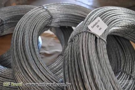 CORDOALHA DE AÇO 6,35 mm (1/4) - GALVANIZADA PARA CURRAL Imagem CORDOALHA DE AÇO 6,35 mm (1/4) - GALVANIZADA PARA CURRAL