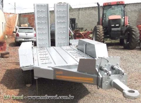 carreta transporte empilhadeira Imagem carreta transporte empilhadeira