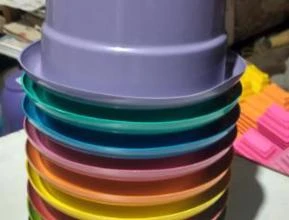 vasos coloridos 17 cm altura