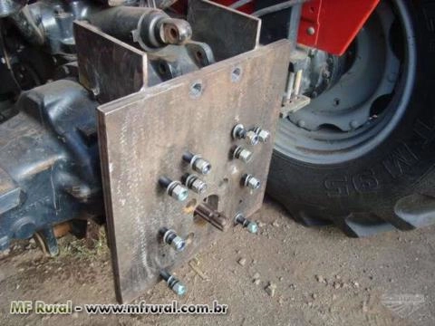 PLACA DE INSTALAÇÃO PARA TRATORES MF ,NEW HOLLAND , JONH DEERE PARA GUINCHOS TMO Imagem PLACA DE INSTALAÇÃO PARA TRATORES MF ,NEW HOLLAND , JONH DEERE PARA GUINCHOS TMO