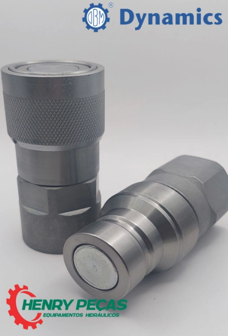 Par de Engate Hidráulico Face Plana 3/4" Interno X Rosca 1" NPT Imagem Par de Engate Hidráulico Face Plana 3/4" Interno X Rosca 1" NPT