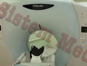Equipamento de tomografia Toshiba de 16 canais