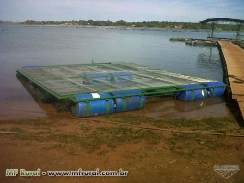 Tanques-rede para piscicultura