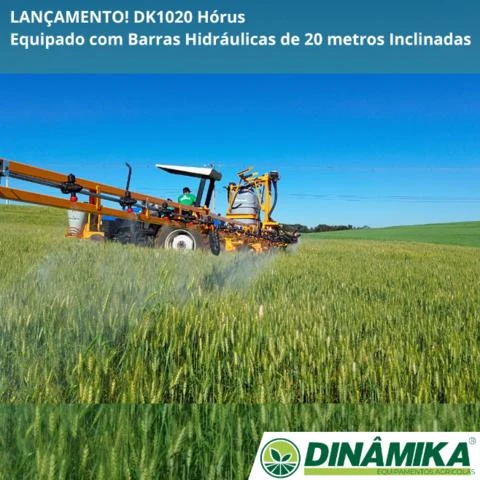 Imagem Pulverizador DK1020 HÓRUS Equipado com Barras Hidráulicas de 20 metros Inclinadas! Imagem Pulverizador DK1020 HÓRUS Equipado com Barras Hidráulicas de 20 metros Inclinadas!