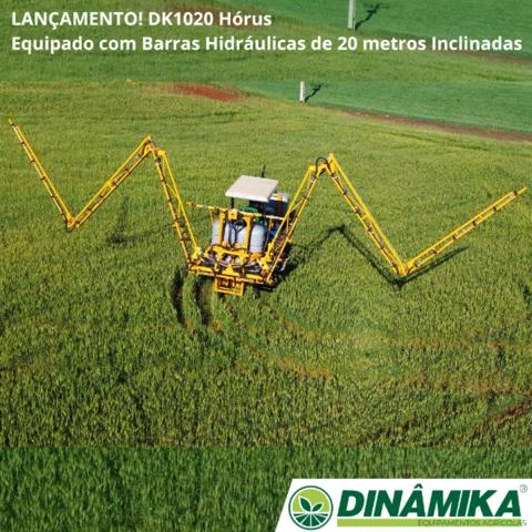 Pulverizador DK1020 HÓRUS Equipado com Barras Hidráulicas de 20 metros Inclinadas!