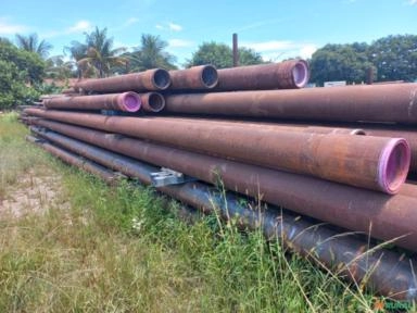 Imagem TUBOS DE AÇO CARBONO DE 9 5/8” (244,5 MM) x 0,545” (13,84 MM) x +/- 12,3 MTS Imagem TUBOS DE AÇO CARBONO DE 9 5/8” (244,5 MM) x 0,545” (13,84 MM) x +/- 12,3 MTS