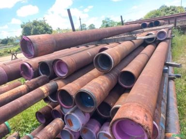 Imagem TUBOS DE AÇO CARBONO DE 9 5/8” (244,5 MM) x 0,545” (13,84 MM) x +/- 12,3 MTS Imagem TUBOS DE AÇO CARBONO DE 9 5/8” (244,5 MM) x 0,545” (13,84 MM) x +/- 12,3 MTS