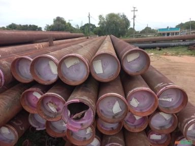 Imagem TUBOS DE AÇO CARBONO DE 11 3/4” (298,5 MM) X 0,489” (12,42 MM) X +/- 13,7 MTS Imagem TUBOS DE AÇO CARBONO DE 11 3/4” (298,5 MM) X 0,489” (12,42 MM) X +/- 13,7 MTS