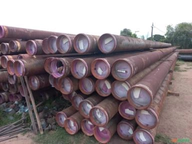 Imagem TUBOS DE AÇO CARBONO DE 11 3/4” (298,5 MM) X 0,489” (12,42 MM) X +/- 13,7 MTS Imagem TUBOS DE AÇO CARBONO DE 11 3/4” (298,5 MM) X 0,489” (12,42 MM) X +/- 13,7 MTS