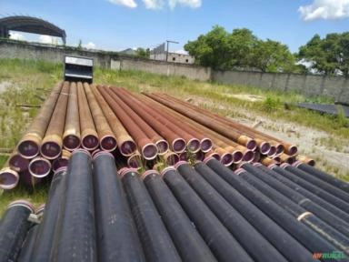 TUBOS DE AÇO CARBONO DE 14” (355,6 MM) X 0,65” (16,5 MM) X +/- 12,8 MTS Imagem TUBOS DE AÇO CARBONO DE 14” (355,6 MM) X 0,65” (16,5 MM) X +/- 12,8 MTS