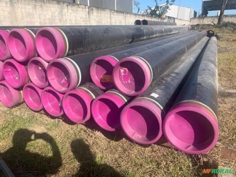 TUBOS DE AÇO CARBONO DE 16” (406,4 MM) x 0,886” (22,5 MM) x +/- 12,3 MTS Imagem TUBOS DE AÇO CARBONO DE 16” (406,4 MM) x 0,886” (22,5 MM) x +/- 12,3 MTS