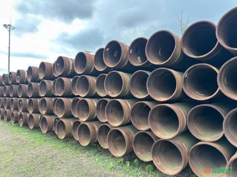 Tubo de aço carbono de 22 pol, sem uso, em bom estado, sem revestimento interno Imagem Tubo de aço carbono de 22 pol, sem uso, em bom estado, sem revestimento interno