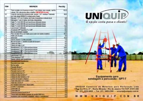 Material para sondagem à percussão - Linha SPT Imagem Material para sondagem à percussão - Linha SPT
