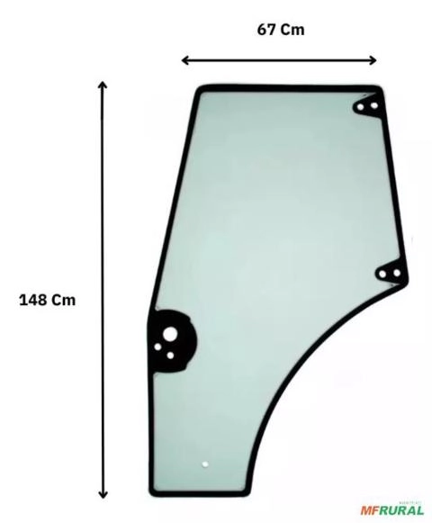 Borracha E Vidro Porta Esquerda New Holland Tl75e/ 85e/ 95e Imagem Borracha E Vidro Porta Esquerda New Holland Tl75e/ 85e/ 95e