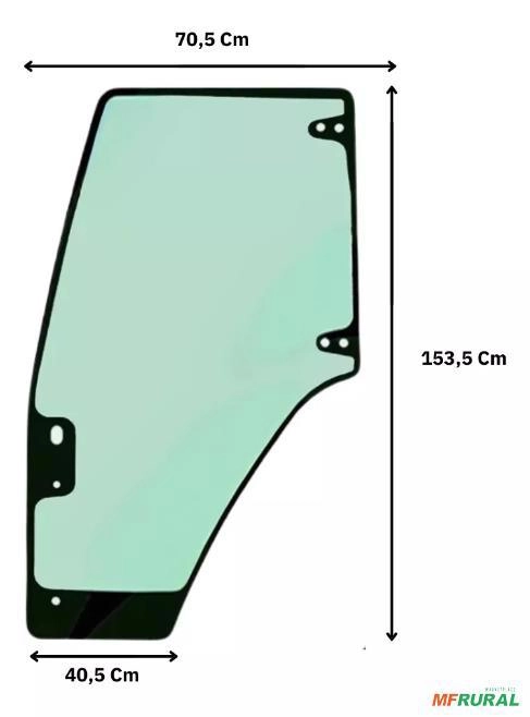 Vidro Porta Esquerda New Holland Tm-tl-ts - 87314711 Imagem Vidro Porta Esquerda New Holland Tm-tl-ts - 87314711