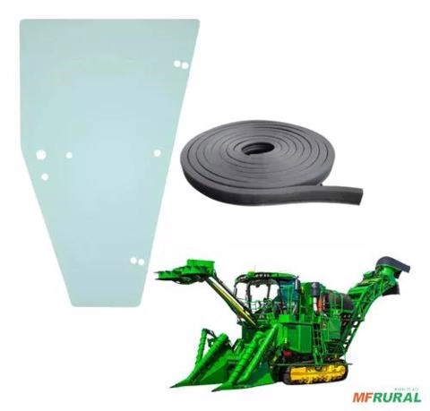 Borracha E Vidro Porta Esquerda Colhedora John Deere Ch Imagem Borracha E Vidro Porta Esquerda Colhedora John Deere Ch