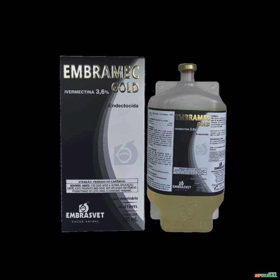 Embramec Gold 500ml - 3,6% Ivermectina - Embrasvet